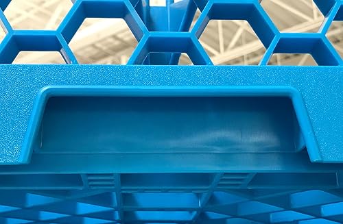 Miniatura 7 de Carlisle FoodService Products Opticlean - Estante de vidrio con 25 compartimentos con 1 extensor, azul, 5.56 pulgadas