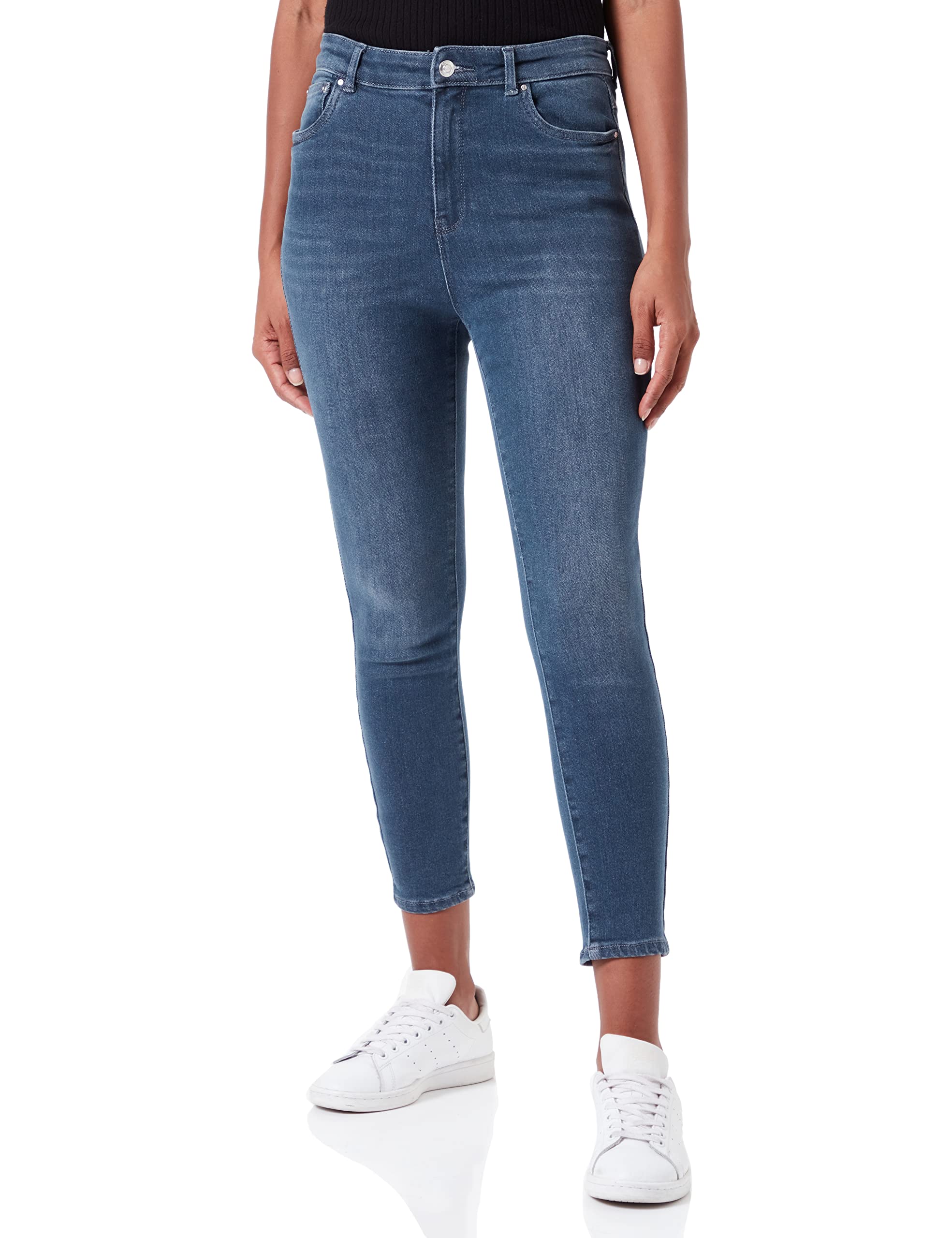 ONLY Women's Onlmila Hw Sk ANK DNM Bj407 Noos Jeans, Blue Black Denim, 28W x 30L