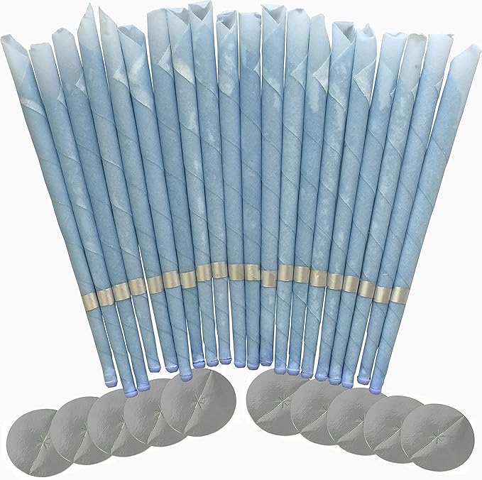 20pcs Ear Candles, Ear Candle Set with Natural Organic Beeswax (drip
