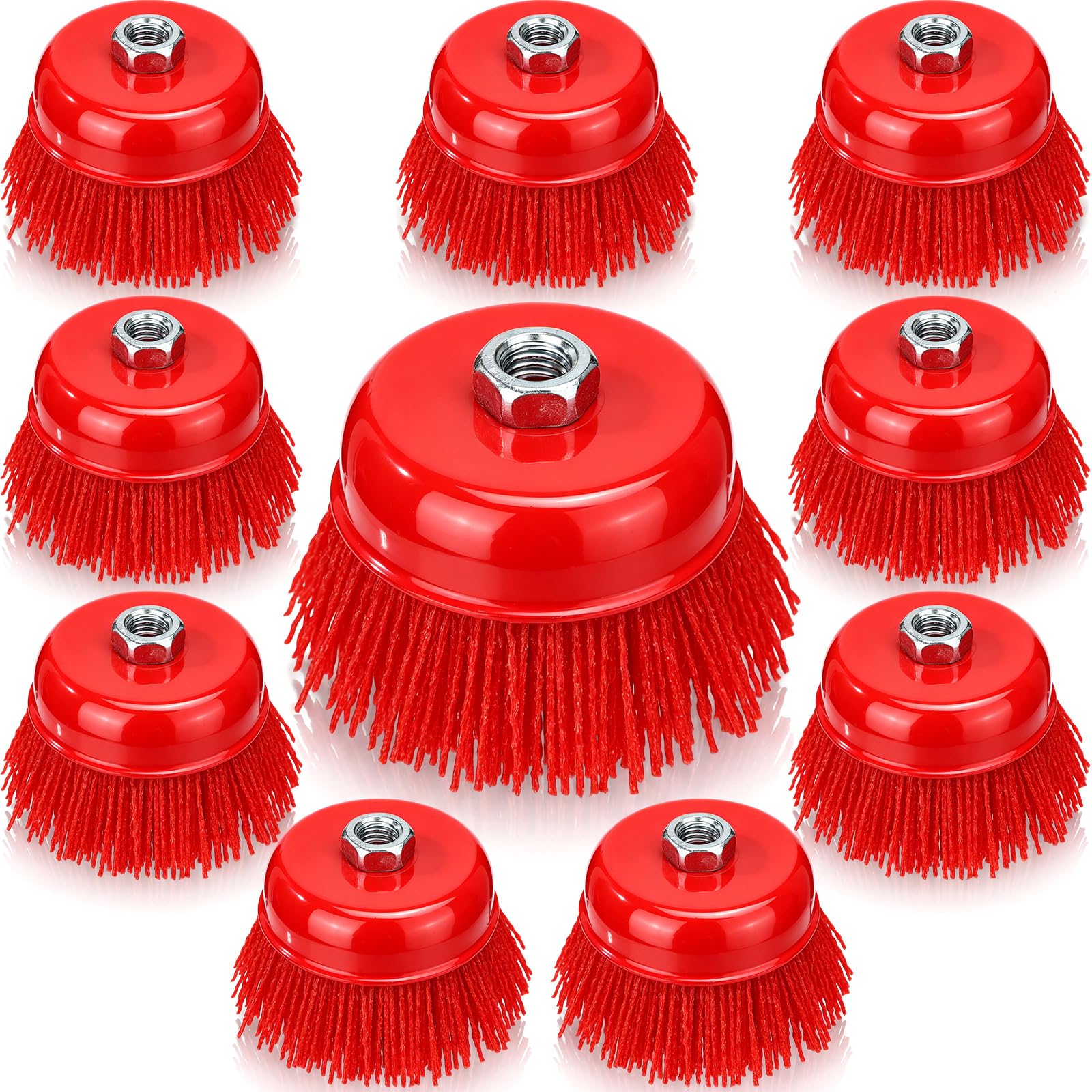 Photo 1 of Lothee 10-Piece 4-Inch Nylon Cup Brush Set