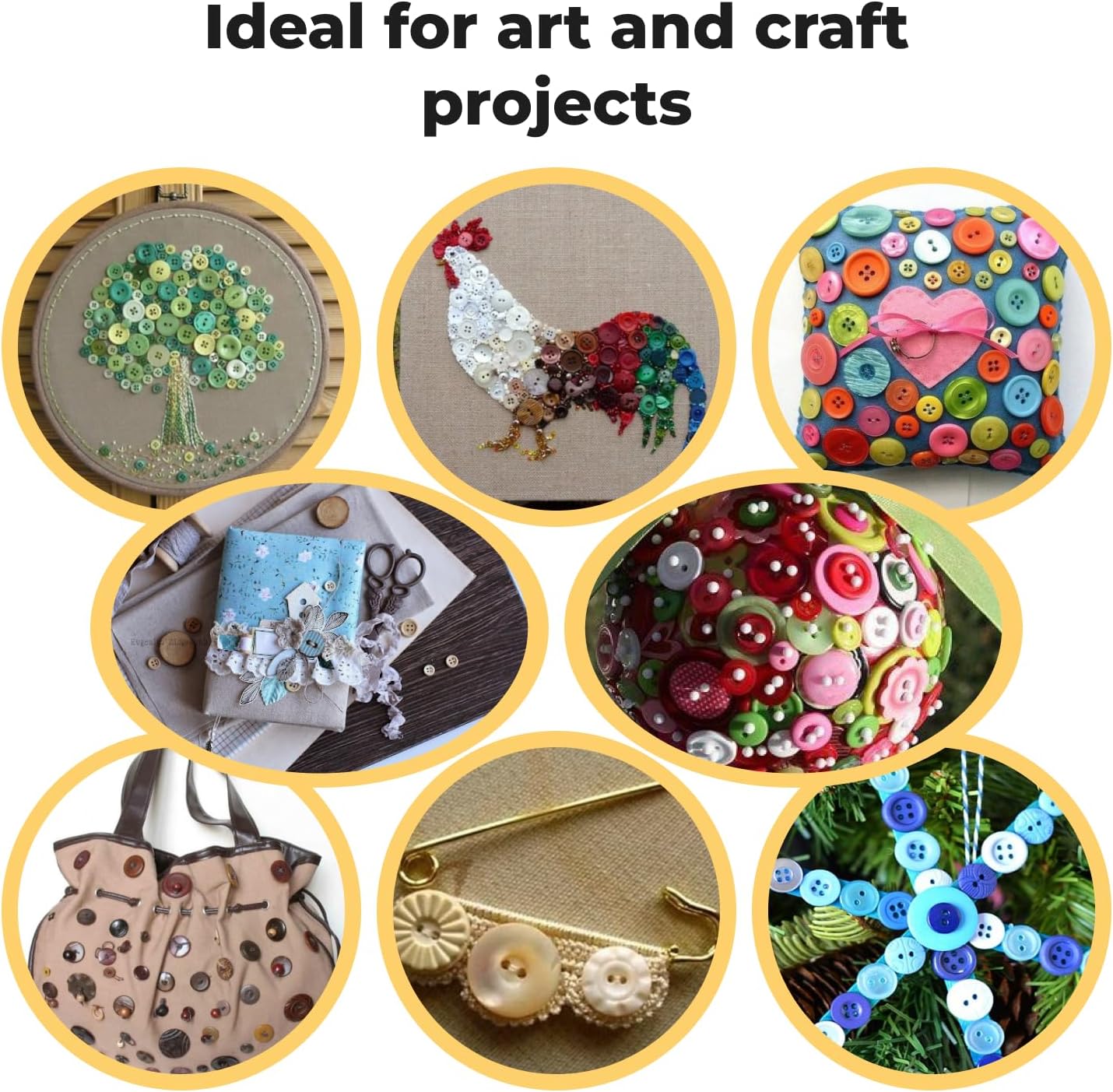 100 Pcs Black Buttons for Sewing 0.5 inch 20L Buttons for Shirt 2 Hole Plastic Round Replacement Bulk Ideal for Clothes Blouse Shirt Dress Art DIY Craft Projects - Image 8