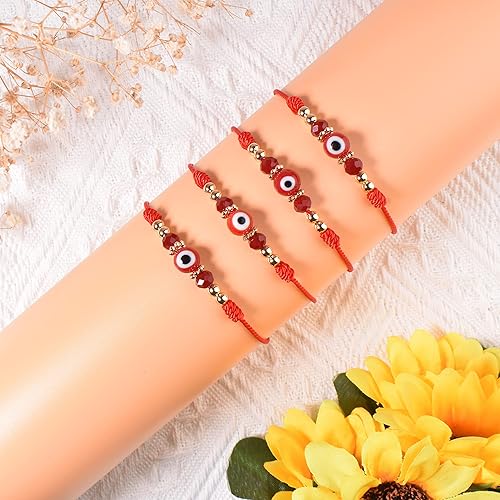 Miniatura 3 de Pulsera contra el mal de ojo para mujeres, adolescentes y niñas, amuleto rosa, pulsera de protección de buena suerte, pulsera de cuerda ajustable