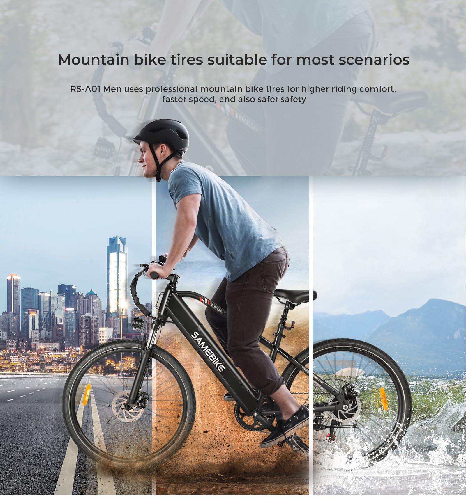 Moto Electrica Adulto Bicicleta Eléctrica SAMEBIKE 26