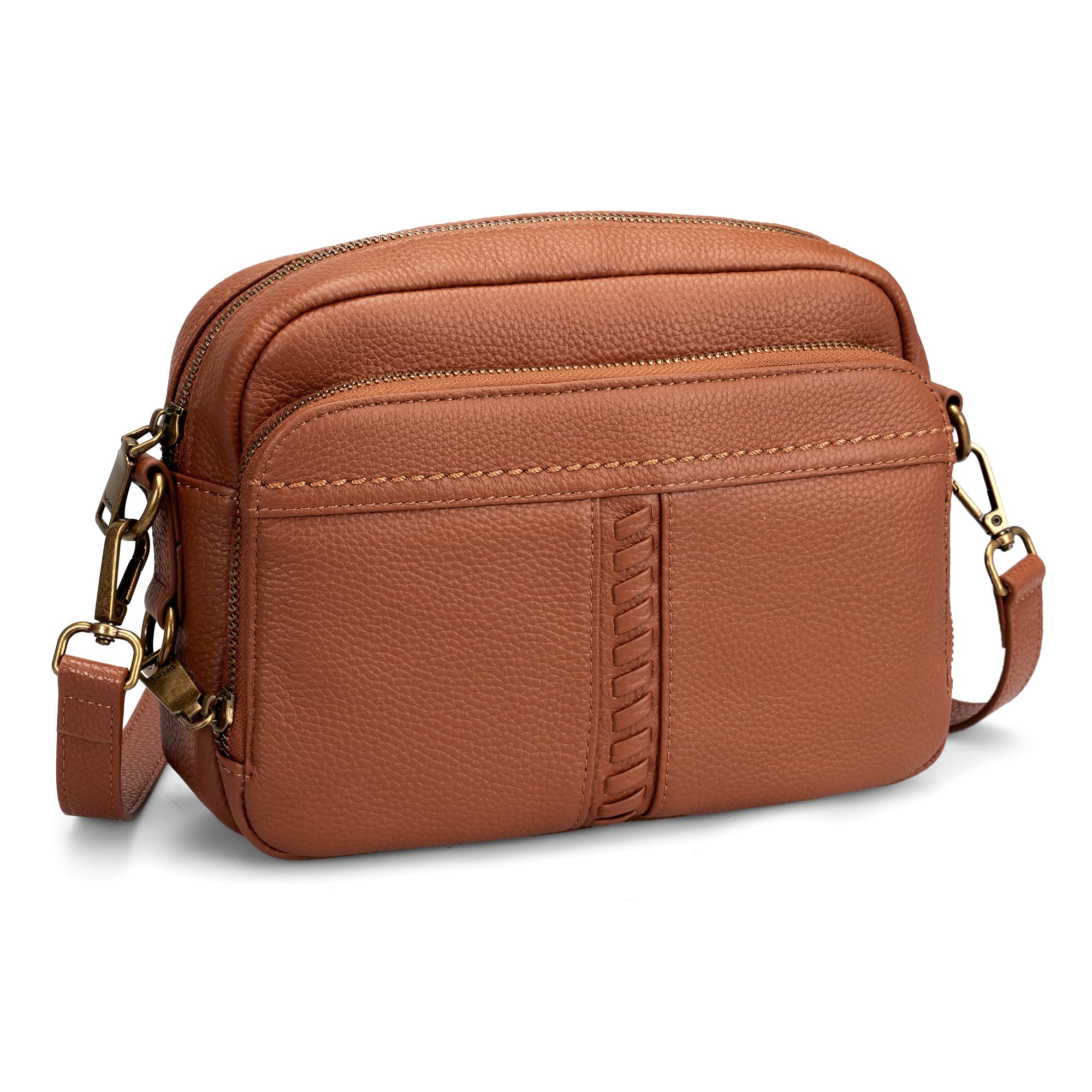 befen Genuine Leather Crossbody Bag for Women Anti Theft Purse and Hangbags with Built in RFID Wallet