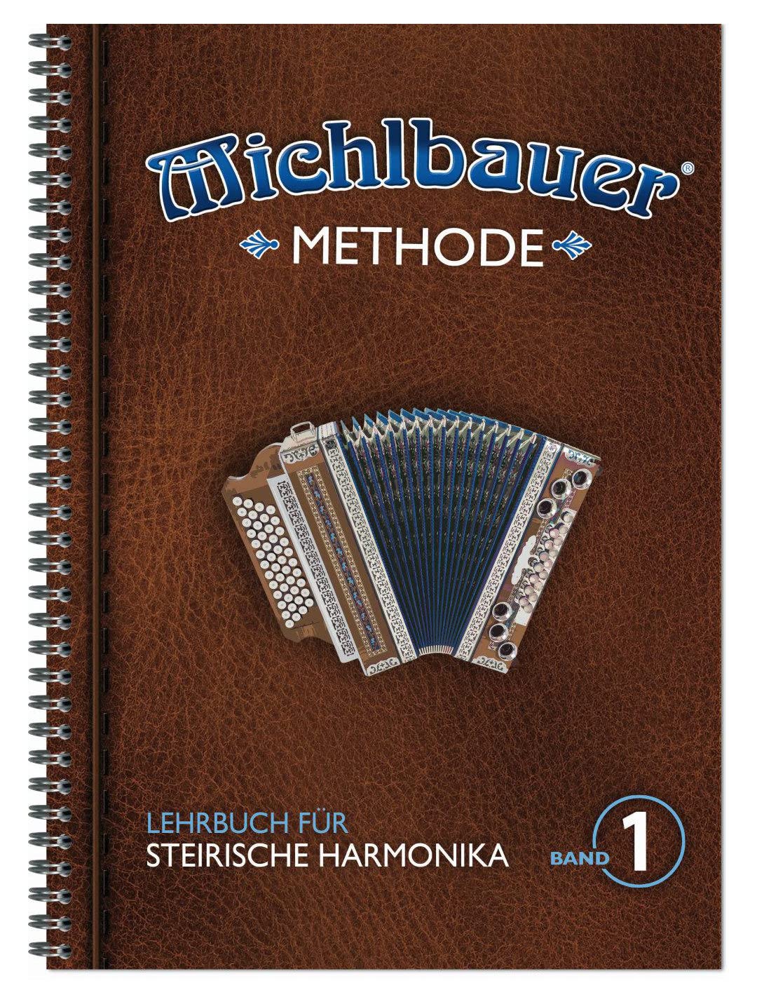 Alpenklang Pro Alpline 34 Eco Harmonika G-C-F-B MB - 46 boutons (4 rangées, 3 voix) - X-Bass découplé et H-Bass - Set incl. manuel Michlbauer avec CD - Hêtre