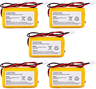5-Pack 3.6V 900mAh Ni-Cd AA Rechargeable Emergency Light Batteries for Exitronix 10010037, Max Power