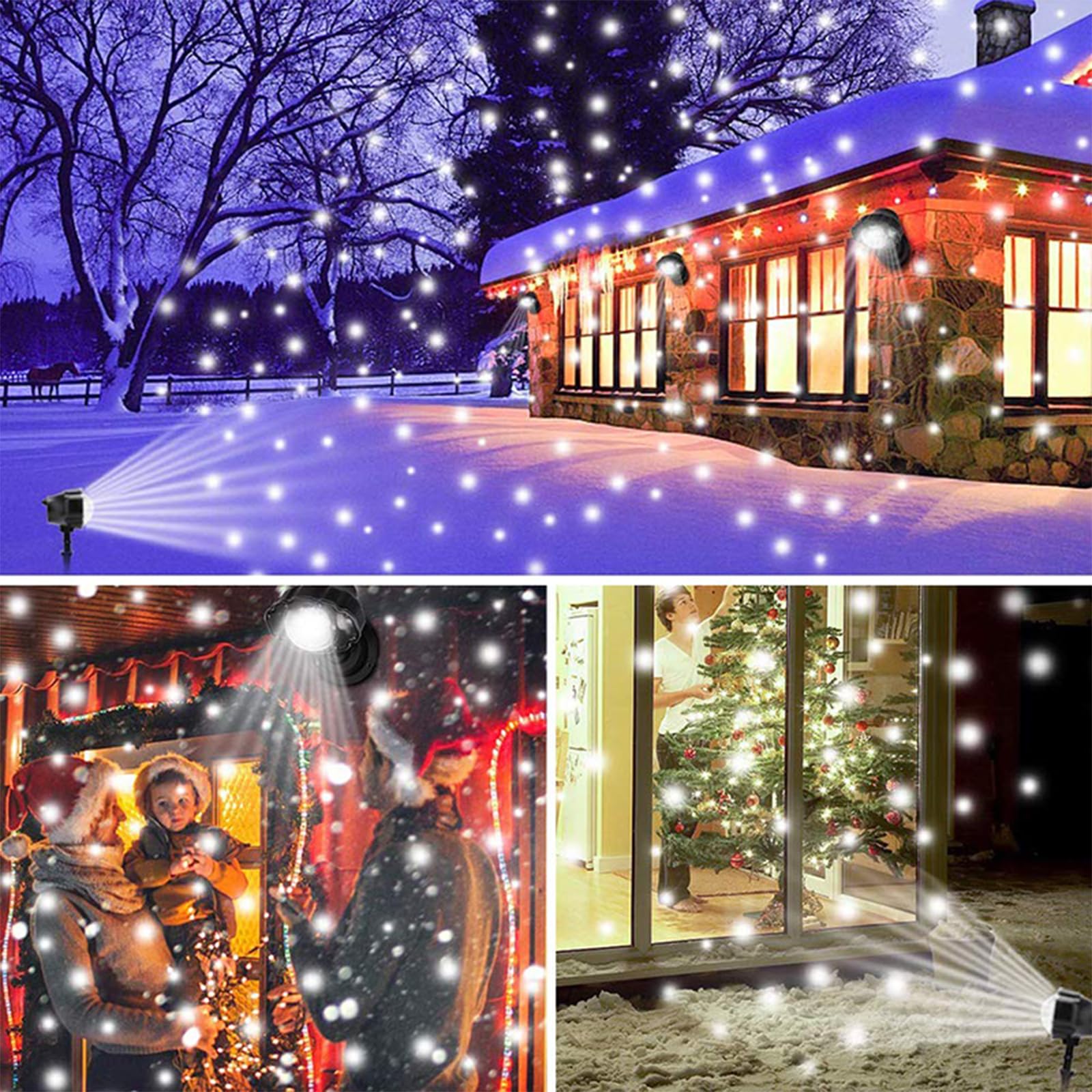 Snow Led Snowfall Led Christmas Lights Amazon.com: Syslux Christmas Snowfall