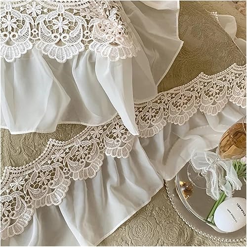 Miniatura 3 de Funda de edredón tallada con volantes de encaje doble francés con tirada en V, funda de edredón de felpa de invierno, funda de almohada, ropa de cama