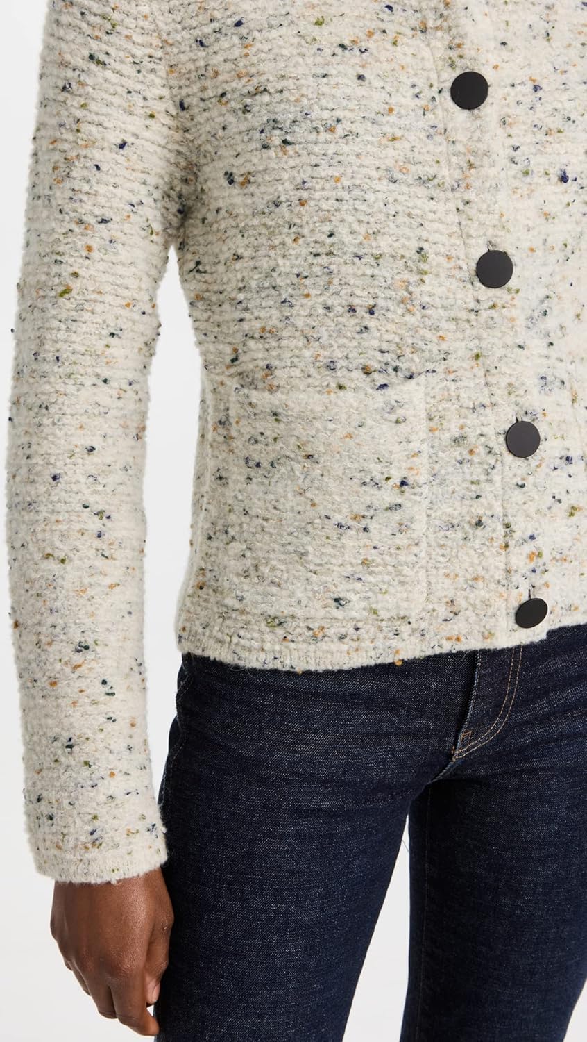 Theory Womens Tweed Boucle Cardigan - Image 6