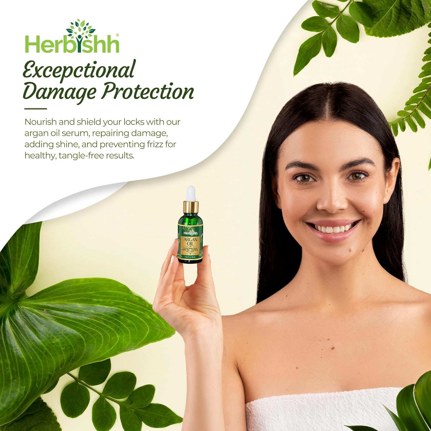 Herbishh Amazing Argan Oil, Pure Moroccan Argan Oil for Skin & Hair, Repair Damaged Hair, Deep Nourish Anti-UV-30ML-(2pack) - Image 6