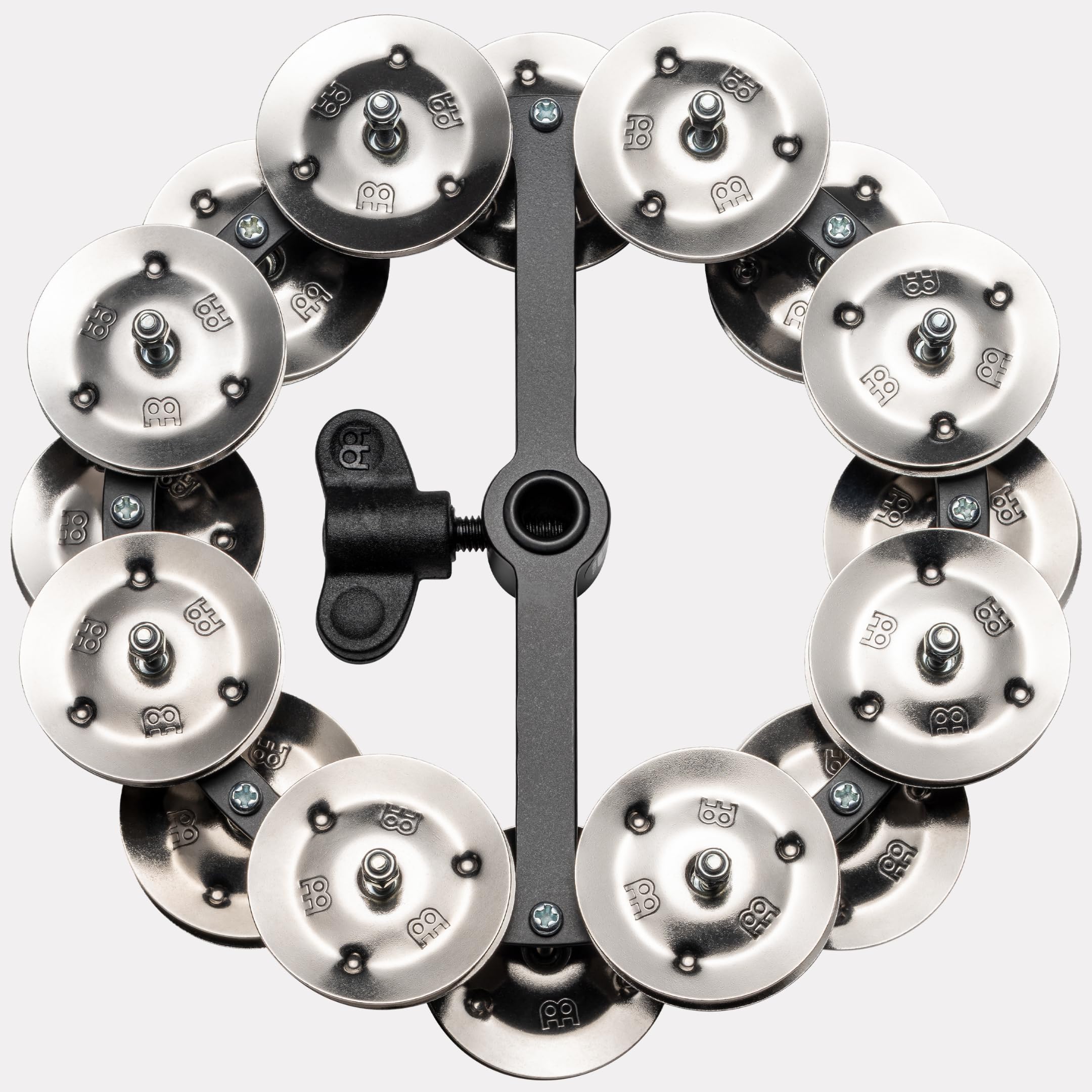 Meinl HTHH2BK Tambourin pour Hi Hat Double rangée Noir