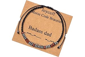 Morse Code Bracelets for Men, Dad Jewelry