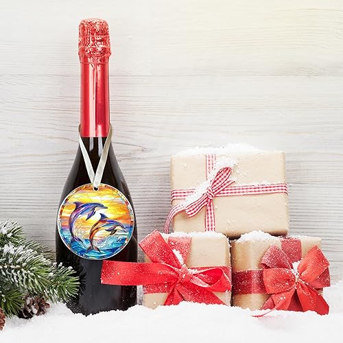 Miniatura 5 de Adornos de delfines para árbol de Navidad, adorno de delfín, regalos costeros para mujeres, hombres, adornos de Navidad costeros para árbol, adorno