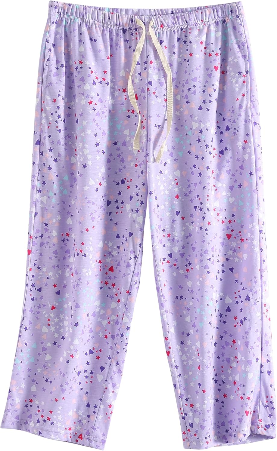 PNAEONG 3 Pack Women Pajama Pants Capri Length Drawstring Pj Bottoms Sleep Lounge Pants with Pockets S-3XL - Image 5