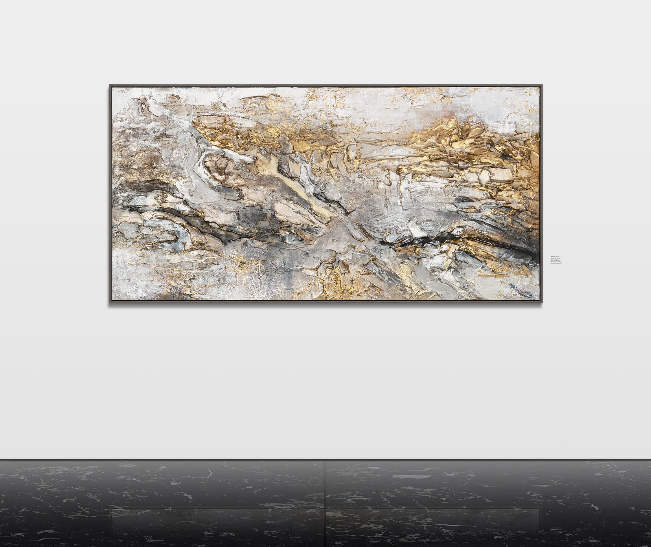 YS Tableau mural peint à la main Lueu | Peinture sur toile moderne pour la décoration intérieure Art Tableau peinture fait main | Peintures peintes à la main DL029 (200x100cm)