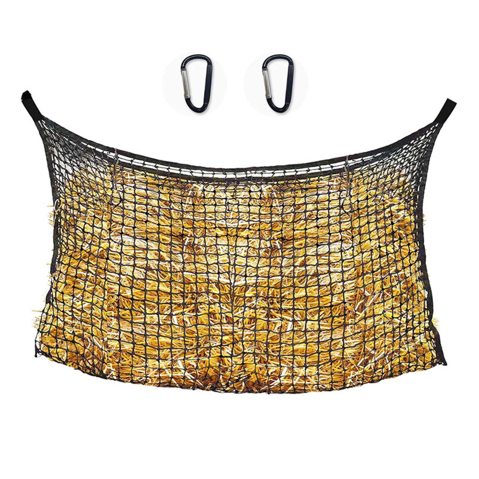 ordinarYone Set di 2 sacchetti a rete per fieno per cavalli di grande capacità con design facile da appendere per stalle agricole forniture di alimentazione per cavalli