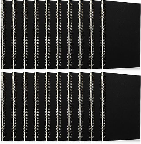 Miniatura 1 de Eersida Paquete de 20 cuadernos en espiral A5 con rayas universitarias a granel de 5.5 x 8.3 pulgadas, cuadernos de papel de estraza de tapa dura,