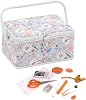 Hobby Gift Filled Sewing Box - Craft & Hobby Storage, Sewing Basket with 94 Piece Sewing Kit Included, Medium, Homemade, 18.5 x 25.5 x 14.5cm