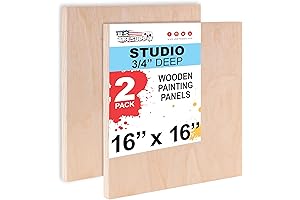 Birch Wood Paint Pouring Panel 16x16