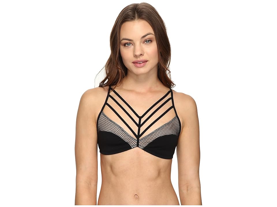 

Cosabella Bisou Swiss Dots Bralet (Black) Women's Bra