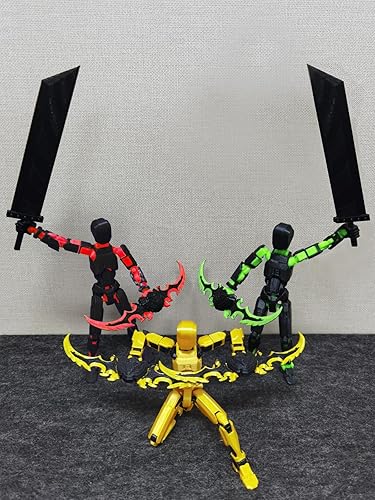 Miniatura 7 de Juego de figuras de acción T13, figuras de acción Titan 13 con múltiples accesorios, relleno de calcetín de Navidad para niños (negro y verde)