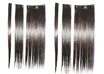 Ritzkart 6pc Starit Extension Silky & Natural Feeling Maroon Black, maroon black,