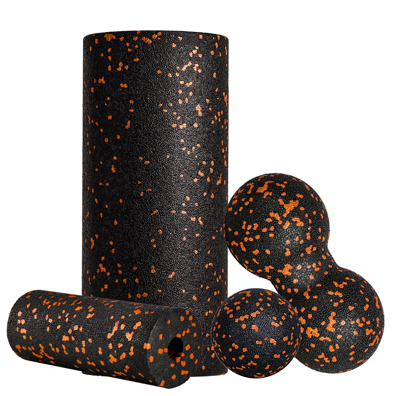 Faszienrolle Set Blackroll Foam Roller Faszien Set mit Faszienball Mini Faszienrolle Klein und Duoball für Yoga Faszien Training von Muskeln