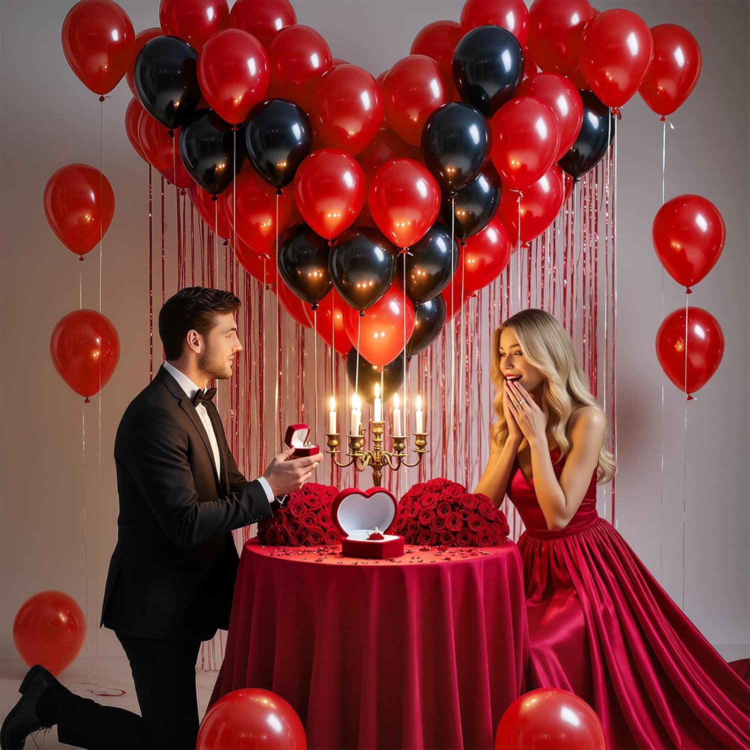 Red Balloons 100 Pack 12 Inch Mother's Day Balloons Red Extra Thick Latex Party Balloons for Graduation Wedding Valentine's Day Christmas Engagement Birthday Party Decorations