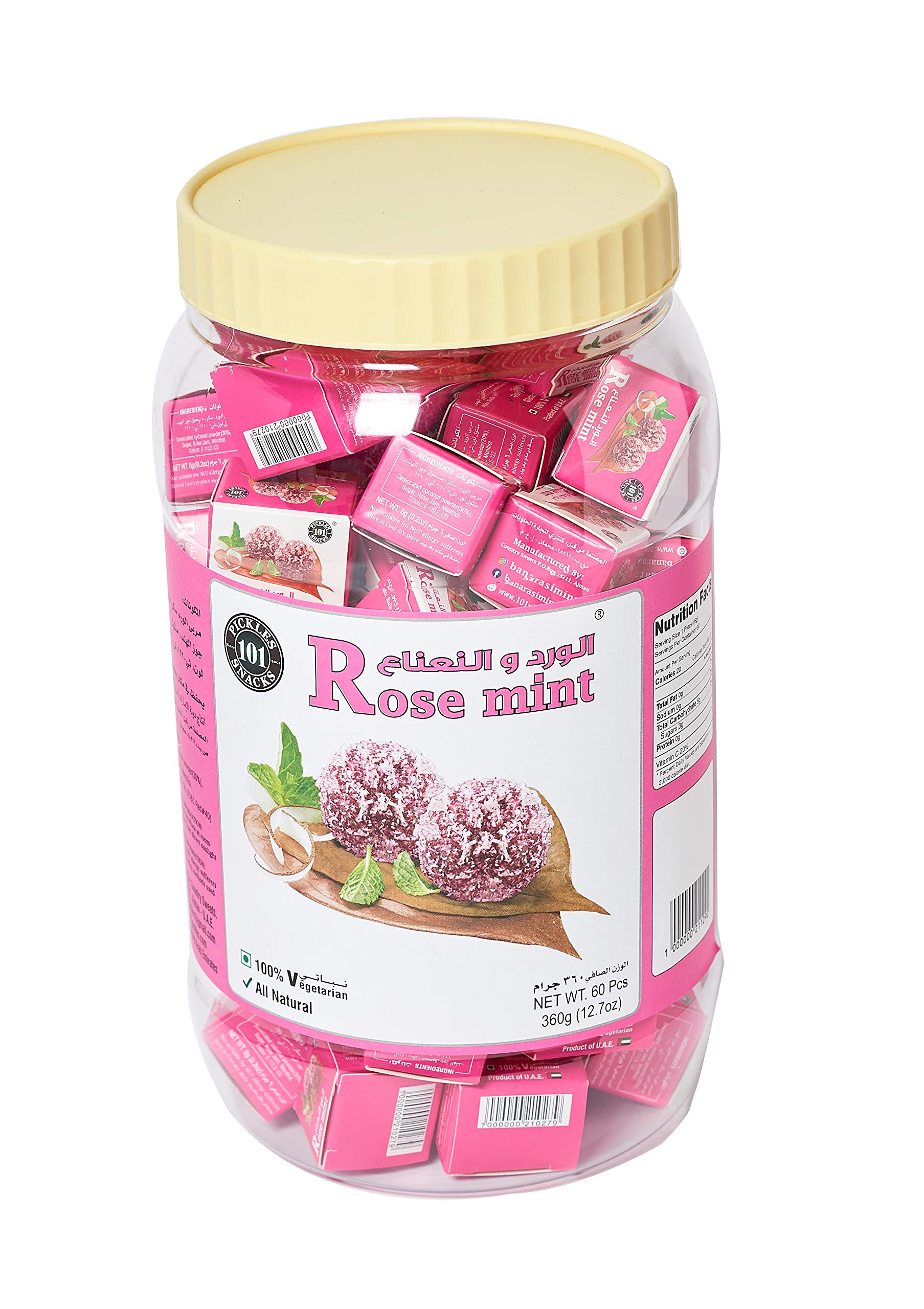 101 Pickles & Snacks Banarasi Mint Mouth Freshener (Rose Mint, 1 x 60)