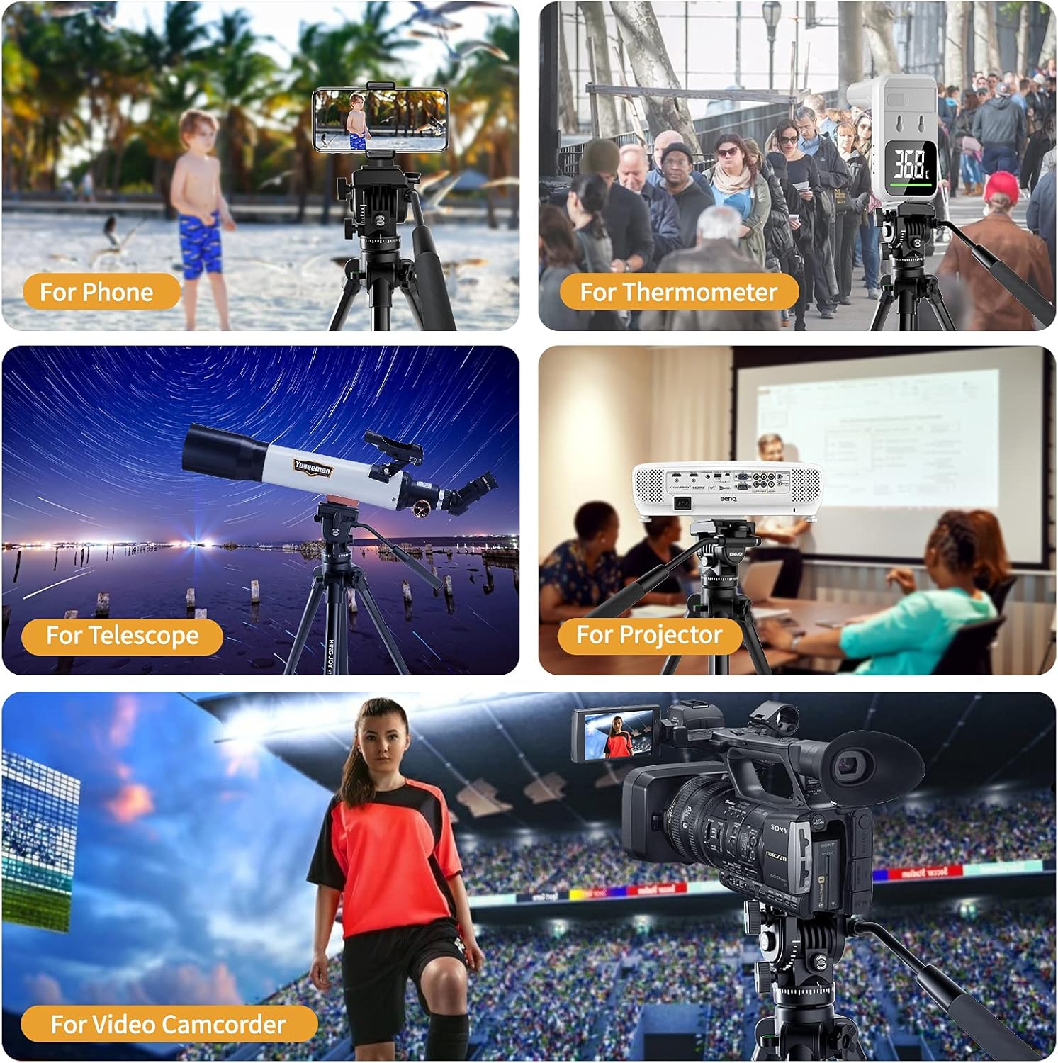 Limited Video Tripod with Fluid Head, Heavy Duty Professional Video Camera Tripod Travel Tripod Aluminum Compatible for DSLR SLR Nikon Canon Sony Camcorder DV with Carry Bag Limited Video Tripod with Fluid Head, Heavy Duty Professional Video Camera Tripod Travel Tripod Aluminum Compatible for DSLR SLR Nikon Canon Sony Camcorder DV with Carry Bag