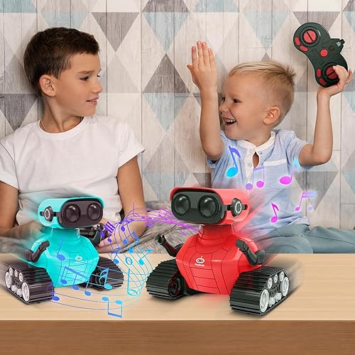 Miniatura 7 de Robot Toys - Robot de control remoto, recargable emo, robot con demostración automática para niños, robot RC para niños, robot inteligente, regalo