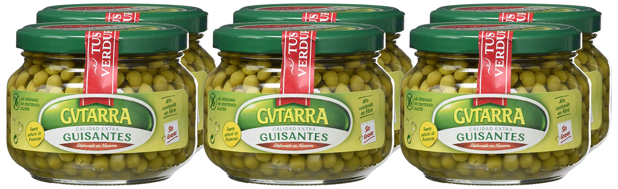 Gvtarra Guisantes - Paquete De 6 X 215 Gr, 1290 g - Pack de 6