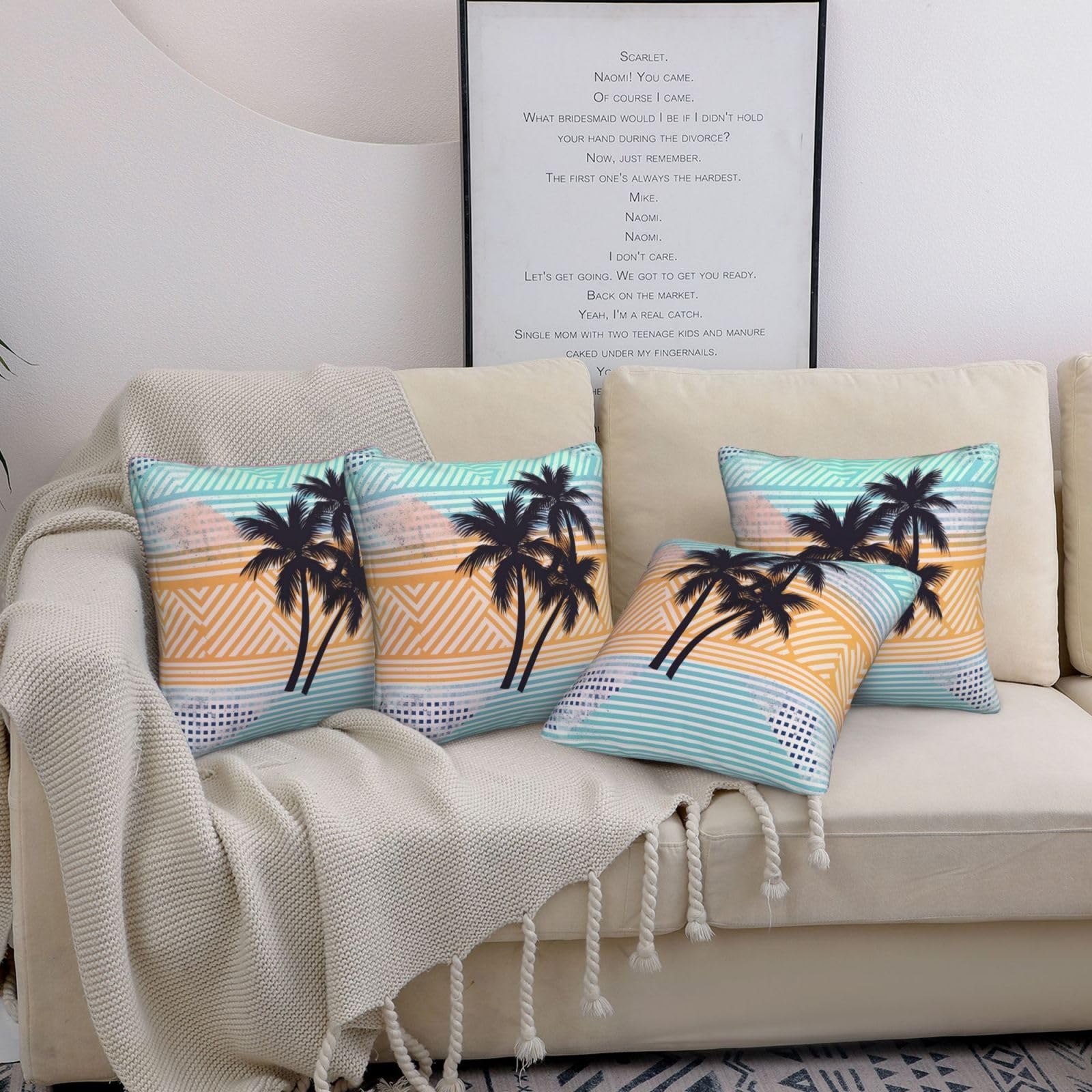 Housses de coussin lavables pour protéger le canapé et embellir le salon avec style moderne