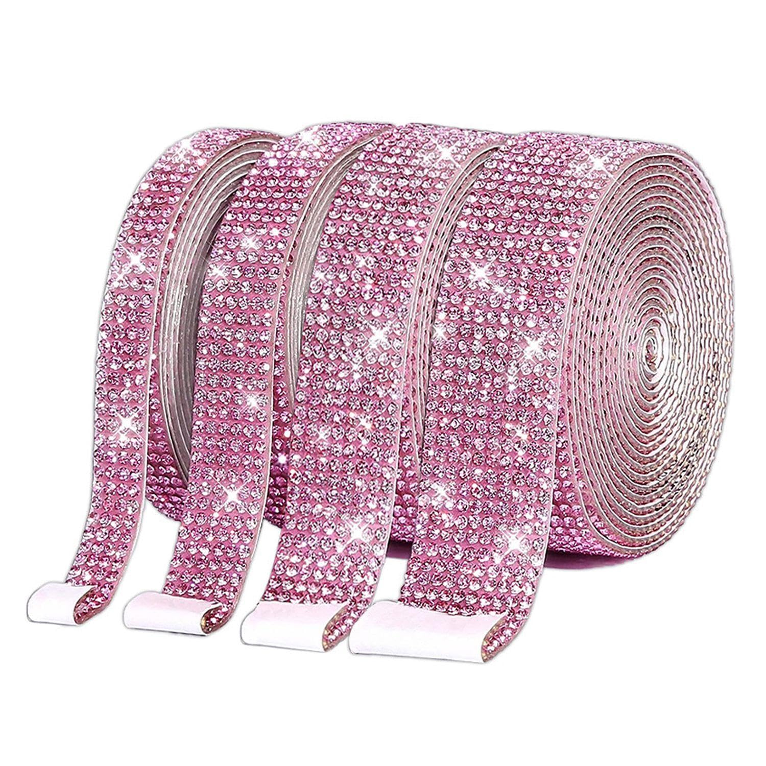 EOWVISN 4 Rolls Of Rhinestone Stickers, Glitter Stickers, Diy Decorative Stickers, Self-Adhesive Stickers, Can Be Used To Decorate Gifts, Bouquets, Cups, Belts, Etc.