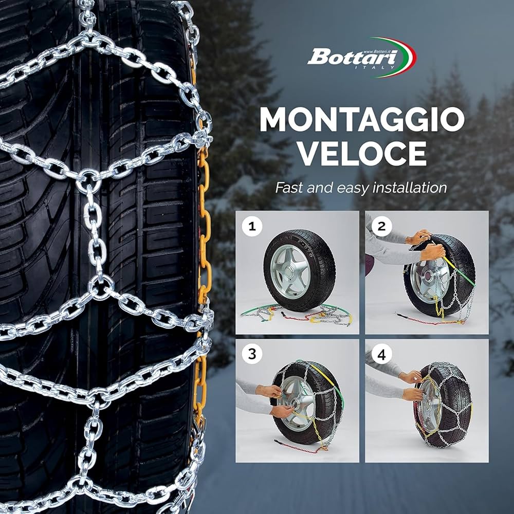 Bottari 68000 "Master Heavy Duty 16mm Snow Chains For 4x4