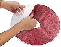 Vista 3 de ZOOFOX Paquete de 6 hojas de rollos de frutas, hojas redondas de plástico deshidratador con bordes, alfombrillas reutilizables para secadora