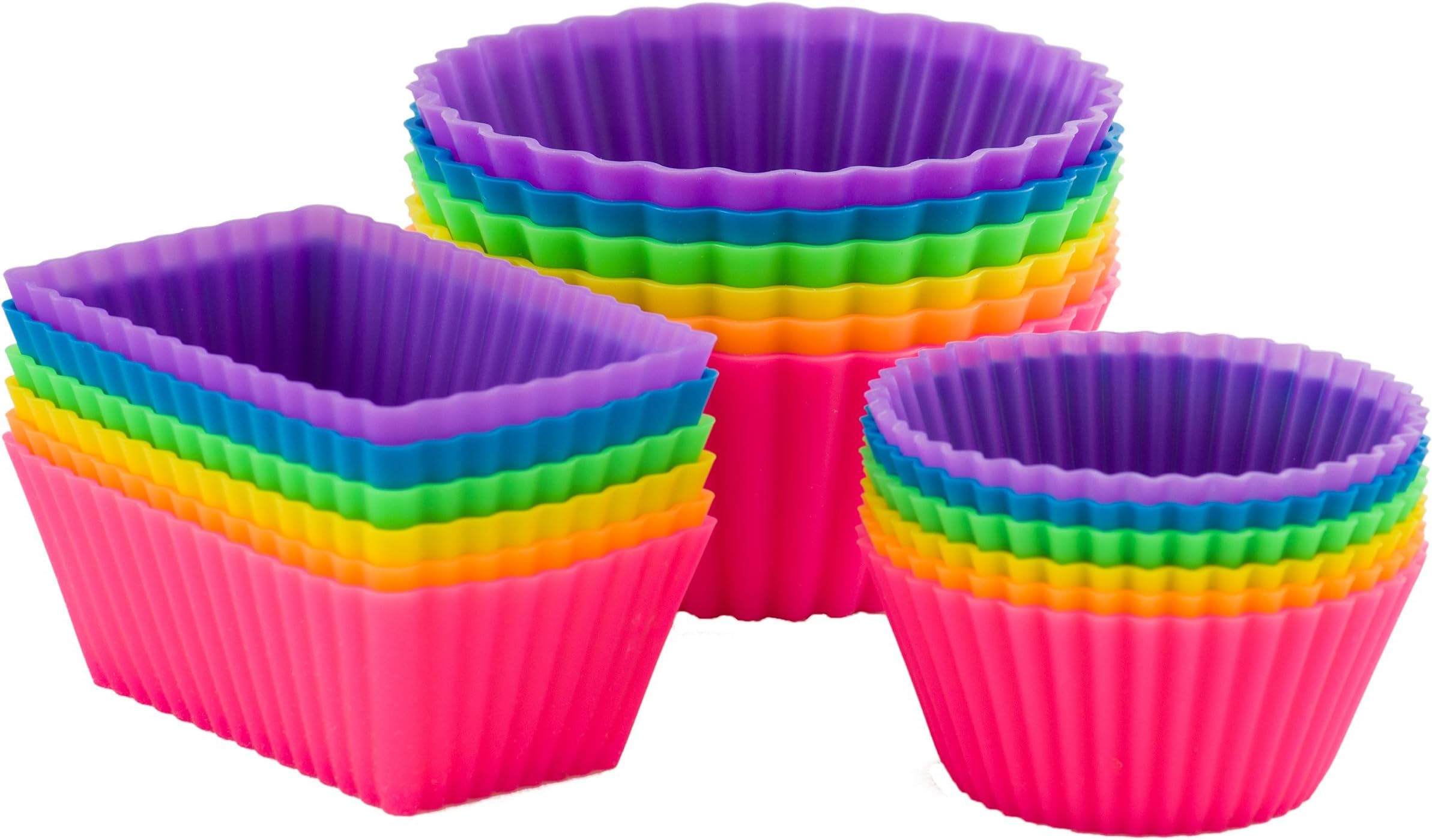 Platinum Silicone Baking Cups Bento Bundle Variety Pack, Lunch Box Dividers, 18-Pack