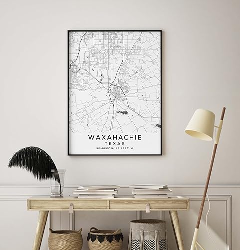 Miniatura 8 de Mapa de Waxahachie, Texas, Light 2 (24x36)
