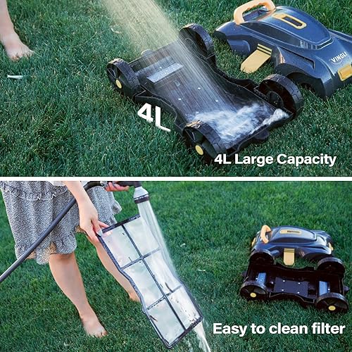 Miniatura 8 de VINGLI Aspiradora robótica inalámbrica para piscinas, limpiador automático de piscinas para piscinas sobre el suelopiscinas enterradas de hasta 900