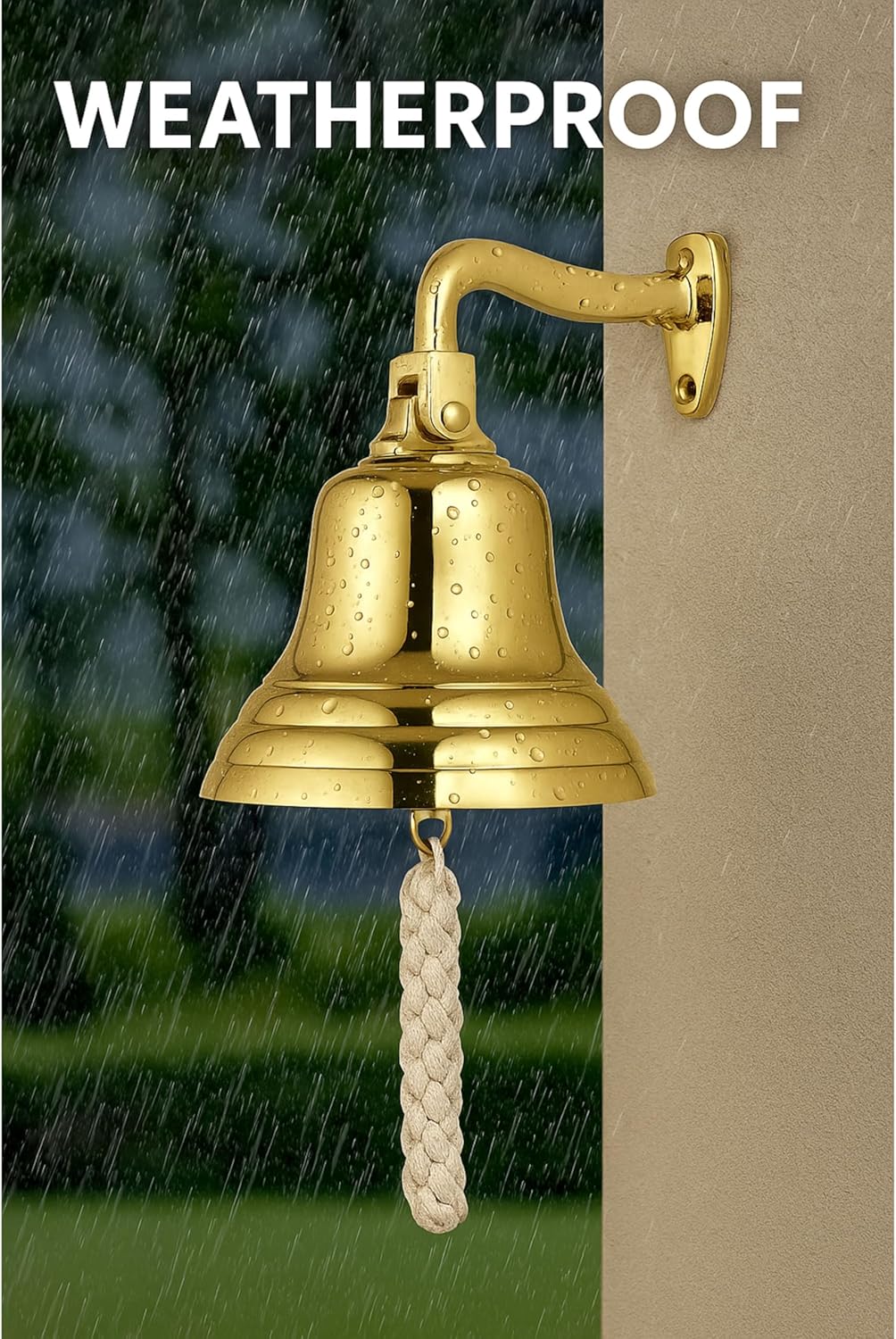 Last Orders Brass Bell Wall Mounted Nautical Themed Ship Bell Ringer Maritime Marine, Boat, School, Dinner, Santa Bell Reception, Wall Hanging Door Bell, Home Bar, Pub Decor