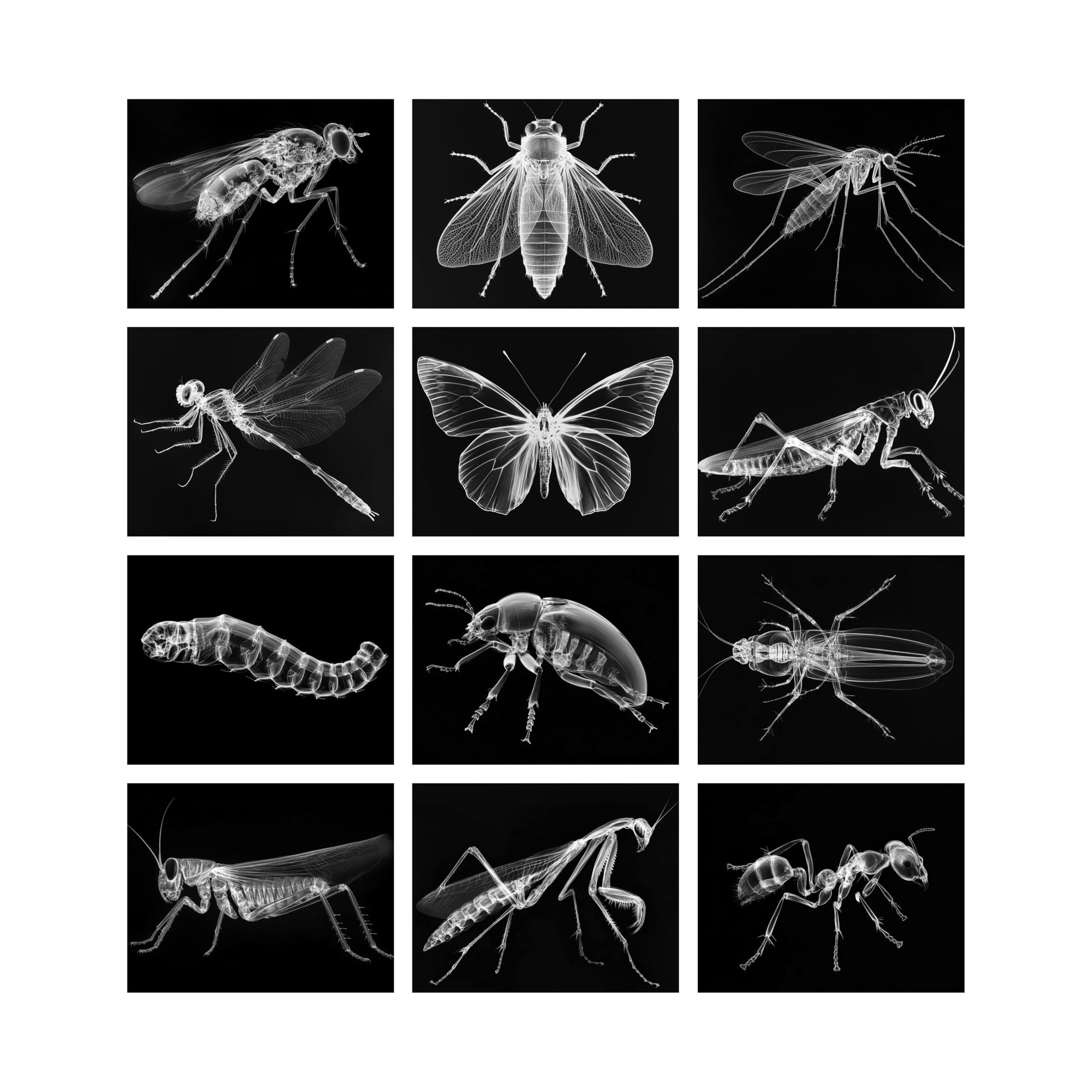 Animal X-Ray Images Kit Science Learning Kit Light Table Accessories for Kids (Insect Theme)