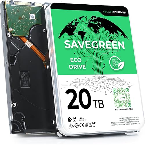 Water Panther SaveGreen Eco Series 20TB 7.2K RPM SATA 6Gb/s 512e CMR HDD (Renewed)