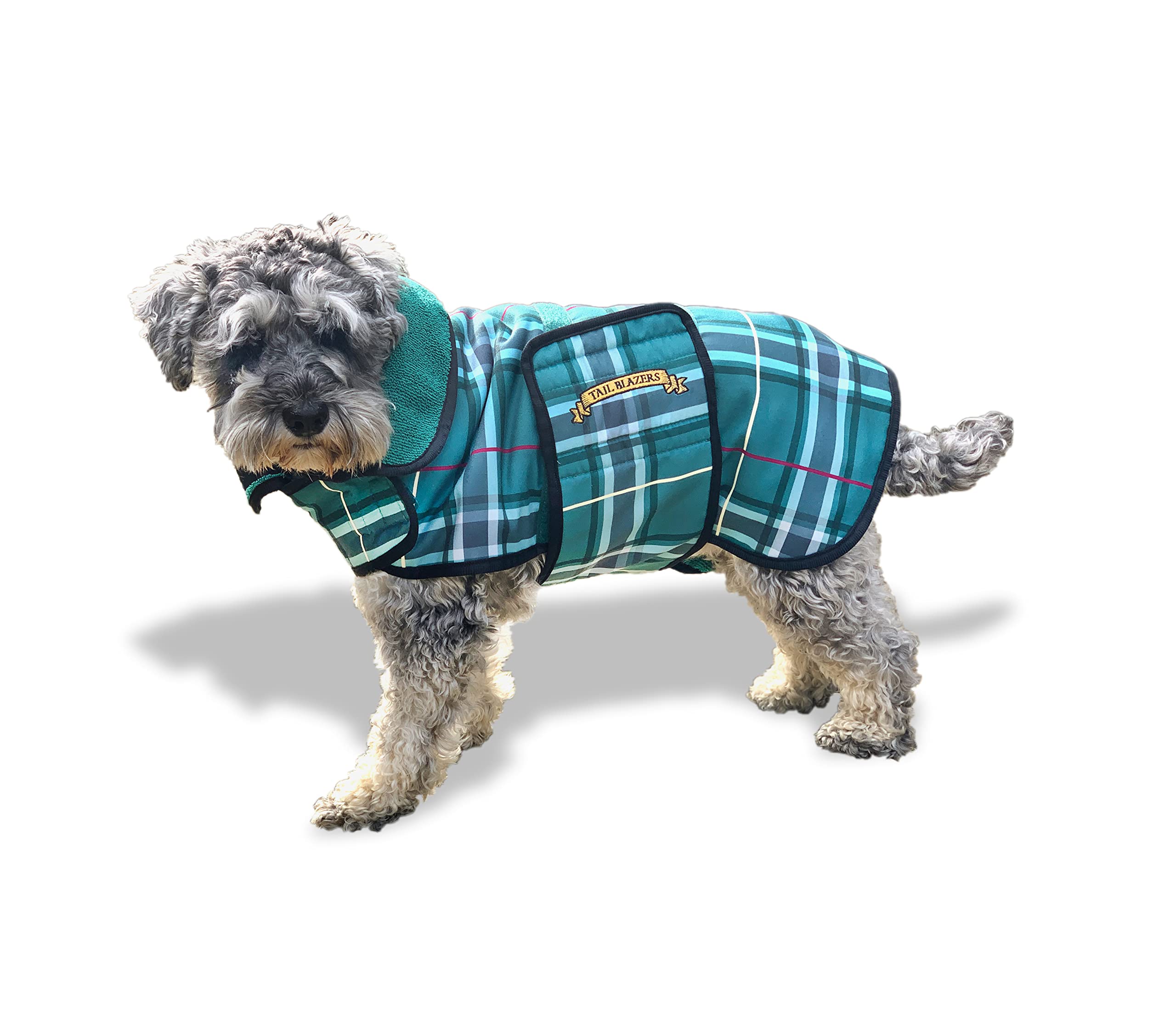 Premium Hunde-Trockenmantel Doppelschichtiger Mikrofaser-Trockenmantel Handtuchmantel Haustiertrockner Halten Sie es trocken und warm Hunde Camping und Strand Zubehör Maschinenwaschbar