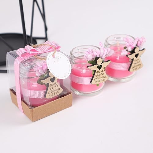 Miniatura 7 de Pack of 8 Glass Candle Jars, Handmade Baptism Favors for Girls, Holy Communion Gifts for Girls, Girls First Communion Gift, Baptism Favors for