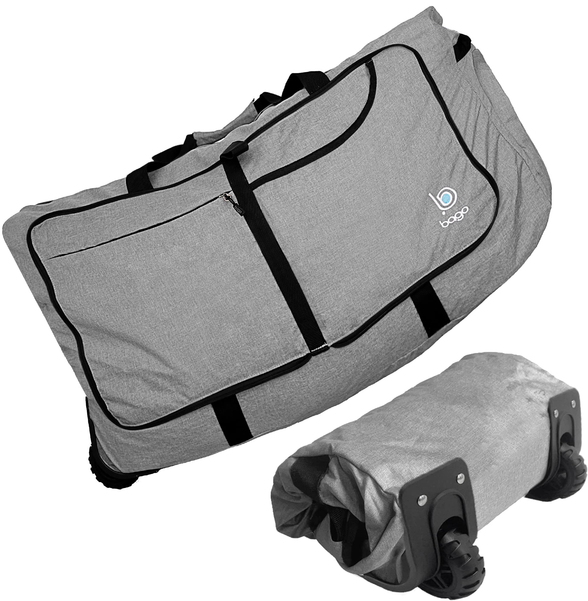 Bagorolling Duffle Bag With Wheels 27 80l Foldable Weekender Bag