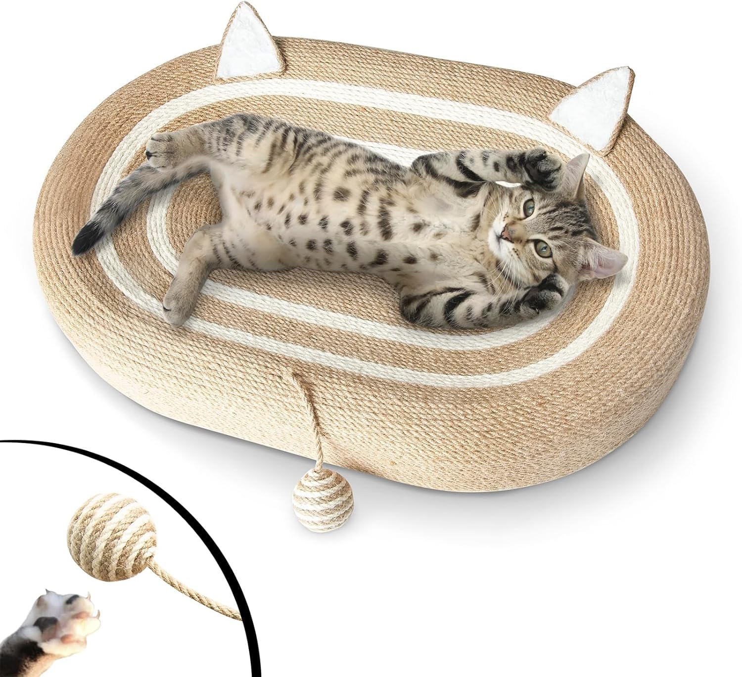 FJJRTWDG Exquisite Anti-Slip 3-in-1 Cat Scratcher Bed, Artificial Pet Scratcher, Suitable for Indoor Pets Suitable for Indoor Pets
