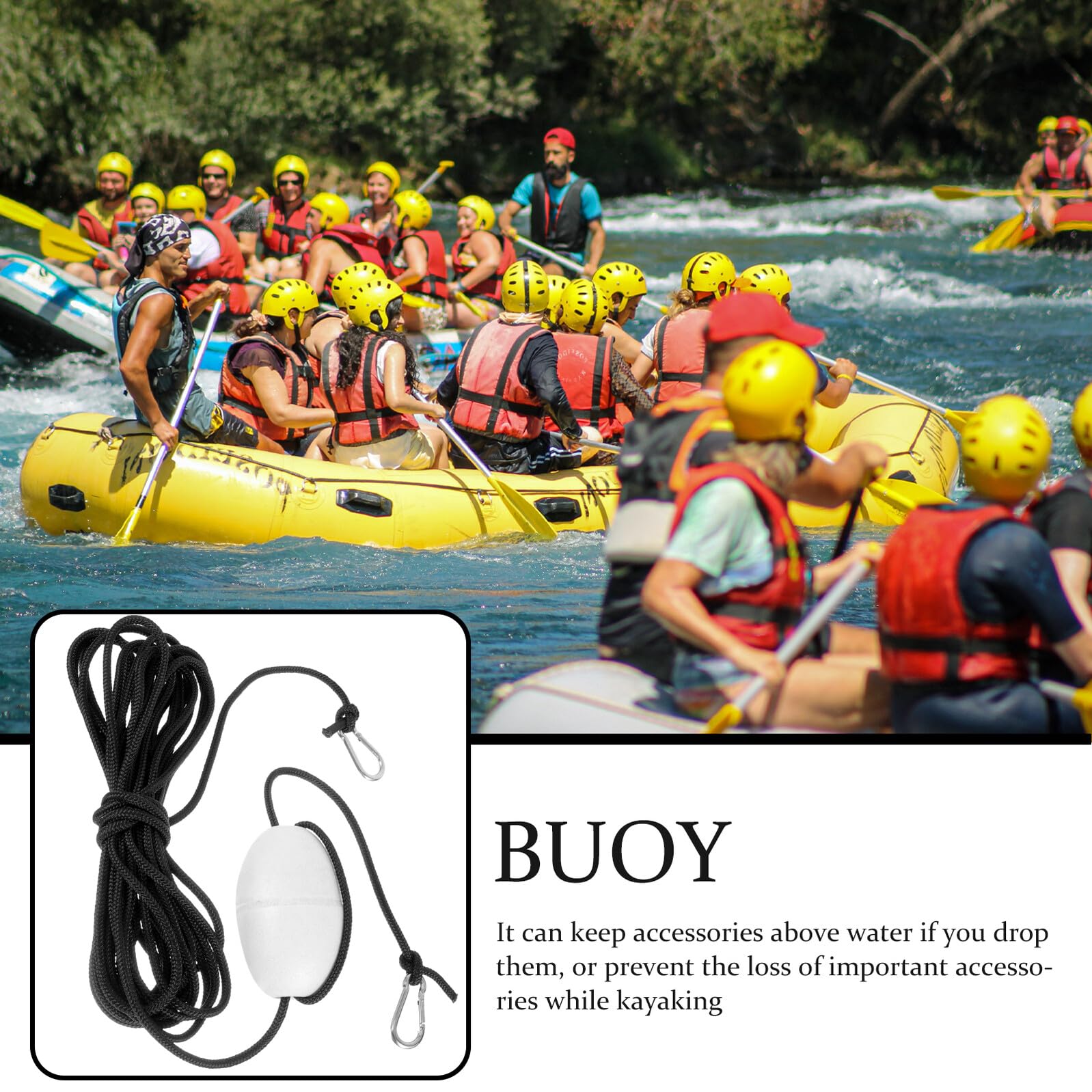 ORFOFE Bouée Flotteur Kayak Nylon pour Ancrage Léger Accessoire Extérieur Facile à Transporter Bateau Gonflable et Canoë