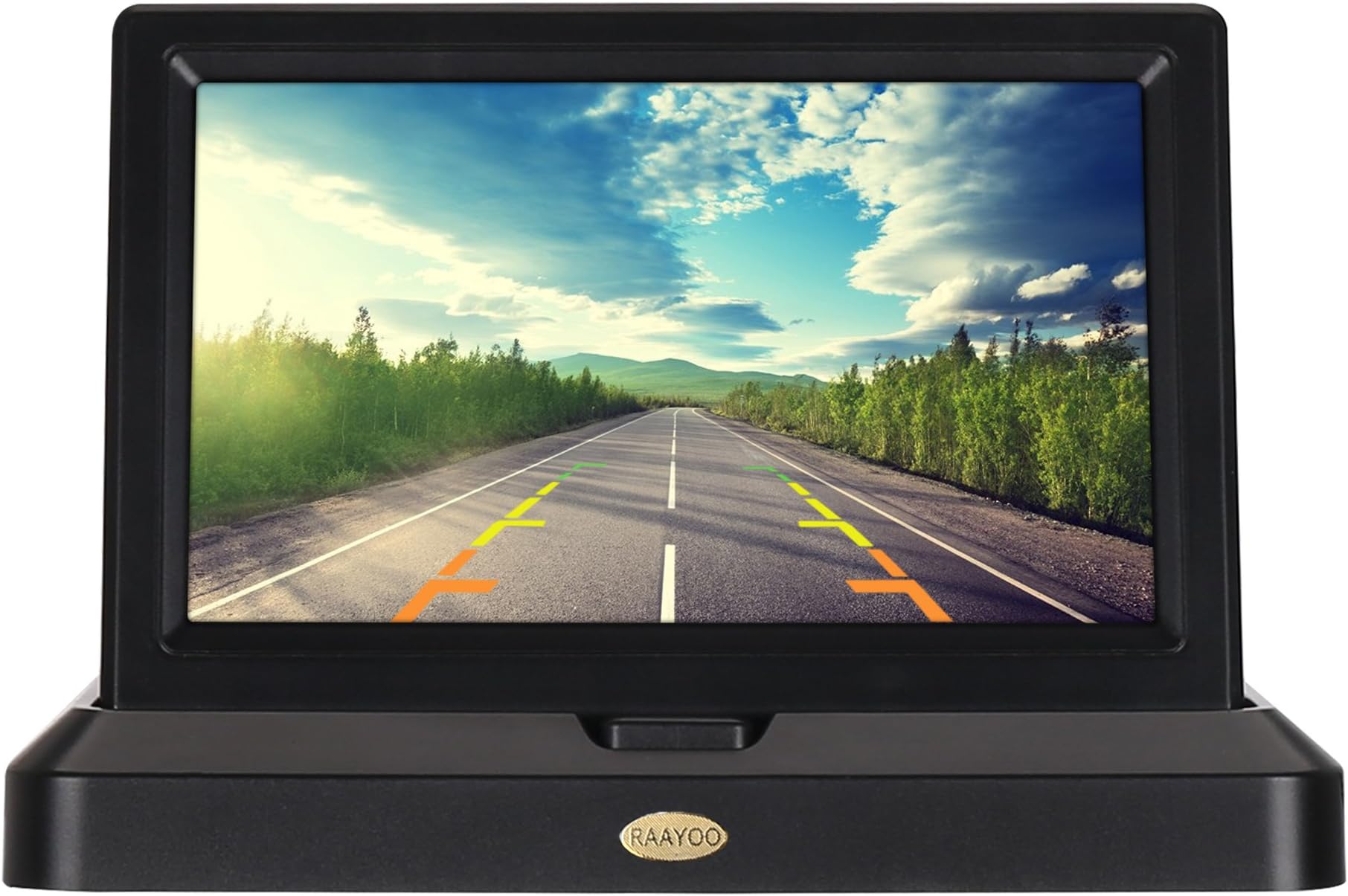 Foldable Monitor for Backup Camera, RAAYOO Dust-protected 5 Inch High Definition 800x480 Pixels TFT LCD Screen Display Monitor for Car Rear View Camera