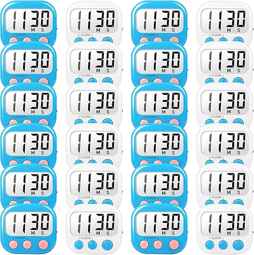 Miniatura 13 de Temporizadores de aula para profesores y niños, temporizador digital magnético grande, suministros para profesores, paquete de 12, azul y verde