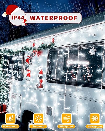 Miniatura 6 de Cadena de luces para exteriores de 403 pies con control remoto